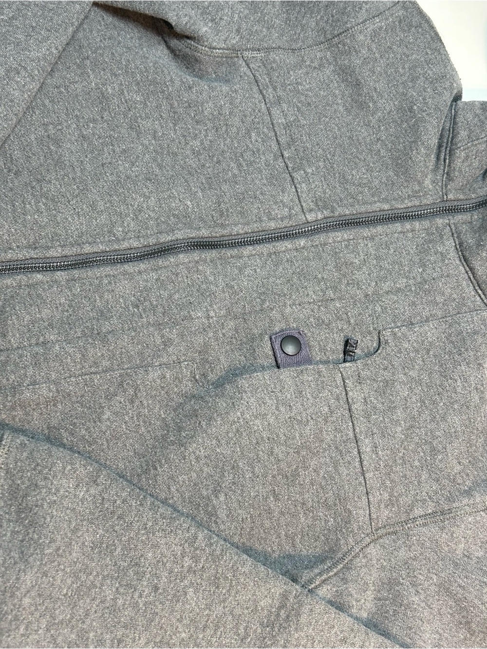 Lululemon Heathered Charcoal Gray Field Shell Utility Full Zip Hoodie Jacket - Picture 3 of 7